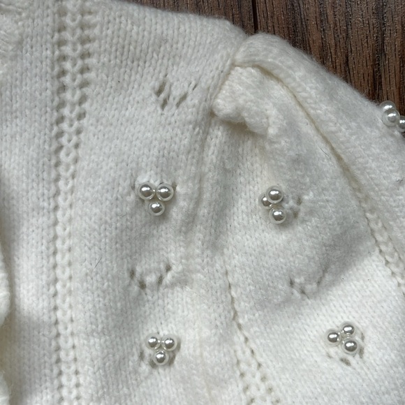 ZARA Wool Blend Pearl Ruffle Sweater size medium - Picture 6 of 12